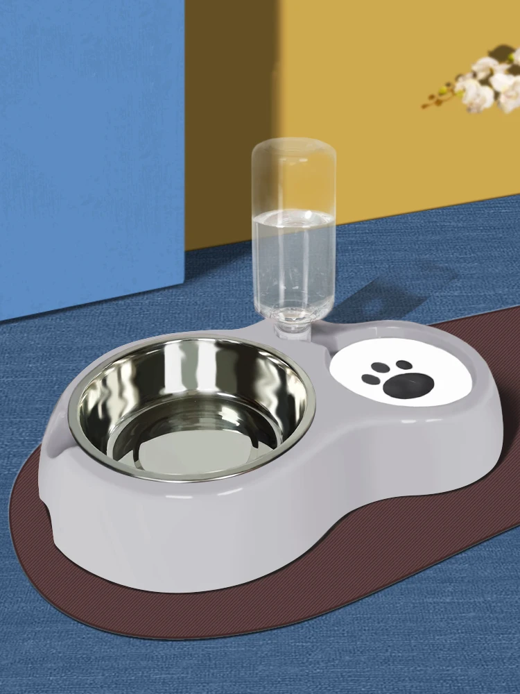 Non Slip Cat Double Bowls With Raised Stand Pet Food Water Bowls for Cats Dogs Feeders