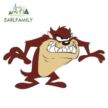 

EARLFAMILY 13cm X 8.1cm Angry Tasmanian Devil Vinyl Decal Cartoon Car Sticker Motorcycle Decor Graphics Waterproof Car Styling