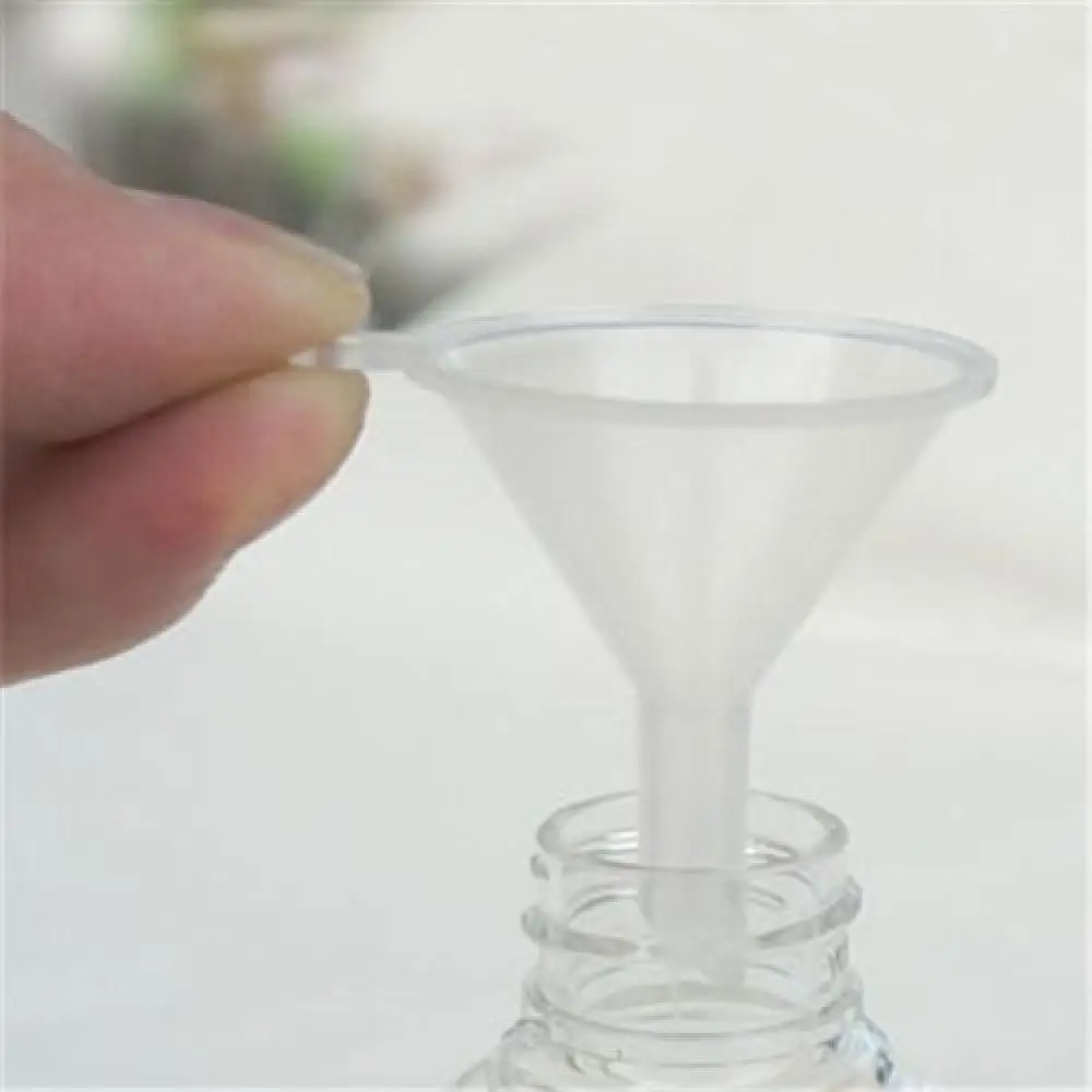 

10Pcs Clear Small Plastic For Perfume Diffuser Bottle Mini Liquid Oil Funnels Lab