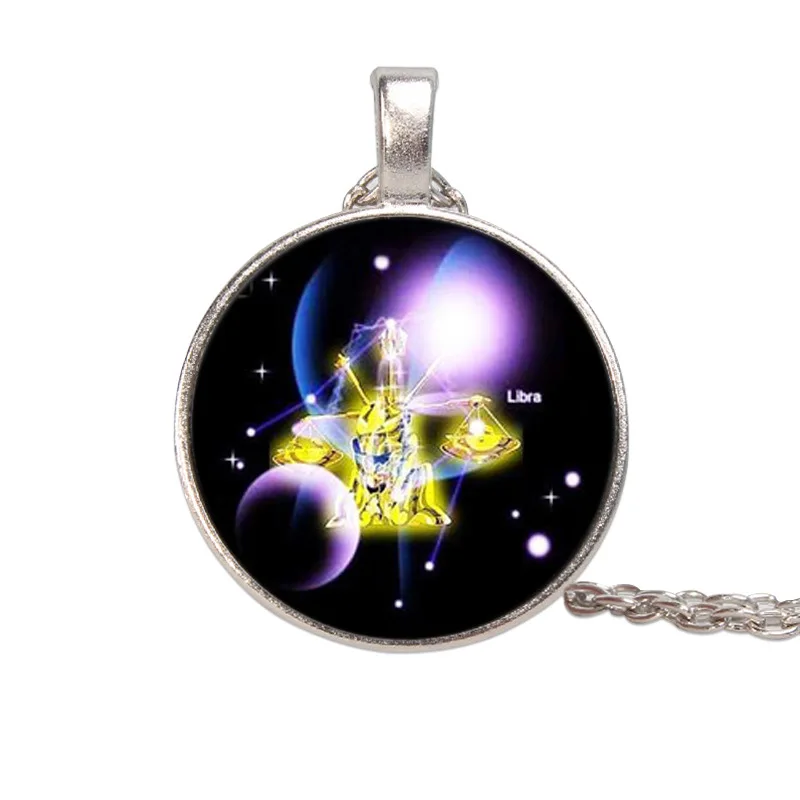 12 знаки ожерелья зодиака стеклянная купольная подвеска созвездия модные