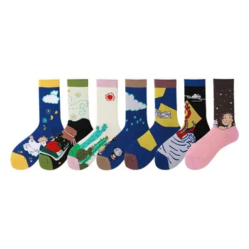 

Hip Hop Fashion Novelty Men And Women Cartoon Socks Personality Animal Plant Pattern Unisex Harajuku Creative Street Funny Socks
