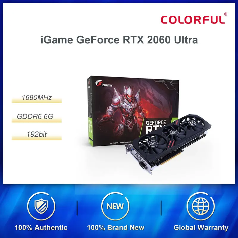 Видеокарта GeForce RTX 2060 6G Ultra Nvidia GDDR6 GPU игровая видеокарта 1365-1680 МГц PCI-E 3 0 | Компьютеры