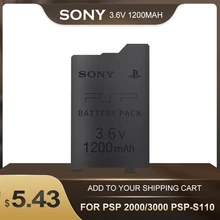 3.6v sony 1200mah bateria recarregável de lítio para psp2000 psp3000 psp 2000 3000 PSP-S110 células de substituição do console gamepad