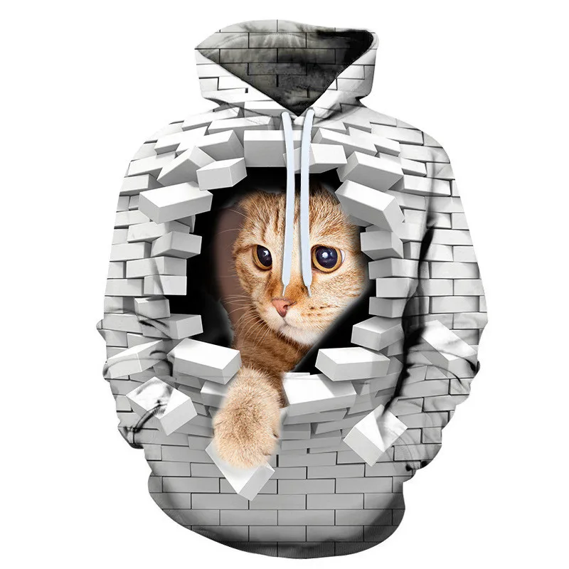 Новые модные толстовки с 3d принтом акулы, мужские забавные толстовки, уличная одежда в стиле хип-хоп, большие размеры 6XL, осень и зима