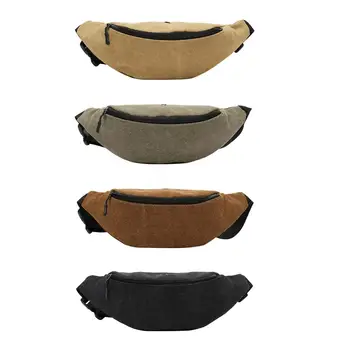 

New Fashion Crossbody Bag Skillful Manufacture Men Canvas Fanny Waist Pack Casual Shoulder Crossbody Bags Money Zipper Pouch