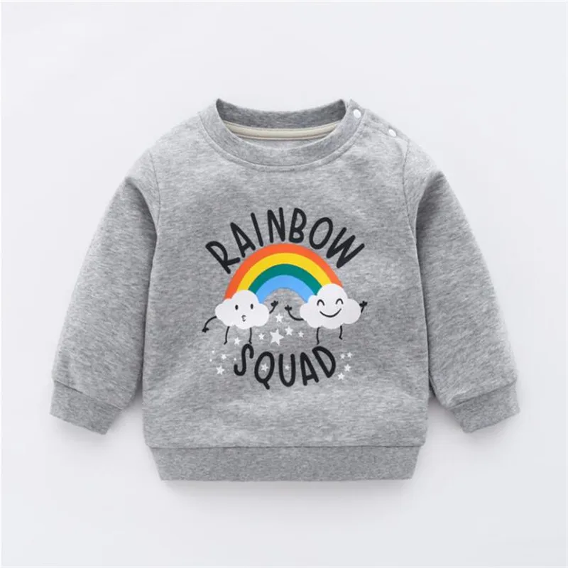 Cartoon Unicorn Print Boys Girls Sweatshirts for Kids Clothes Autumn Animals Children Clothing Kids Boys Christmas Costume