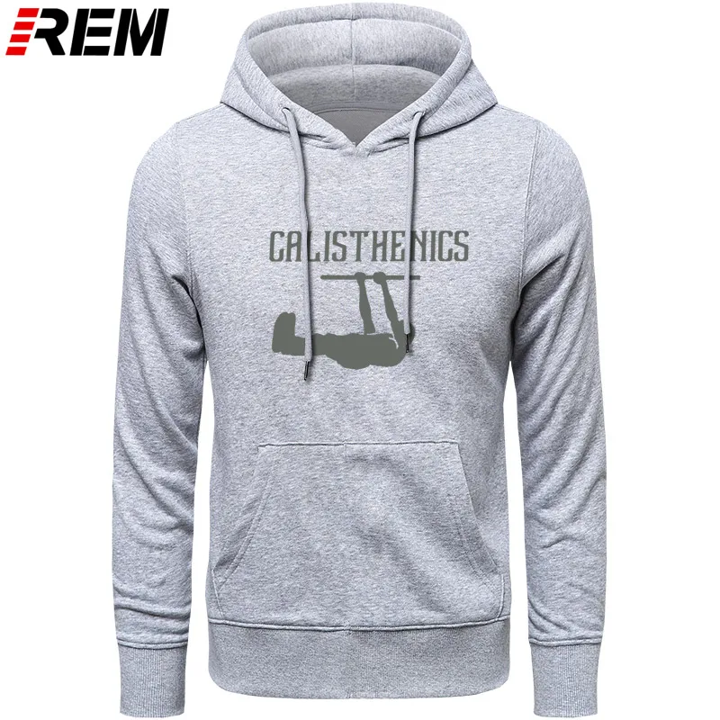 Худи rem Calisthenics, Лучшие Спортивные мужские хлопковые модные забавные толстовки с длинным рукавом и большим принтом, толстовки - Цвет: GRAY GRAY
