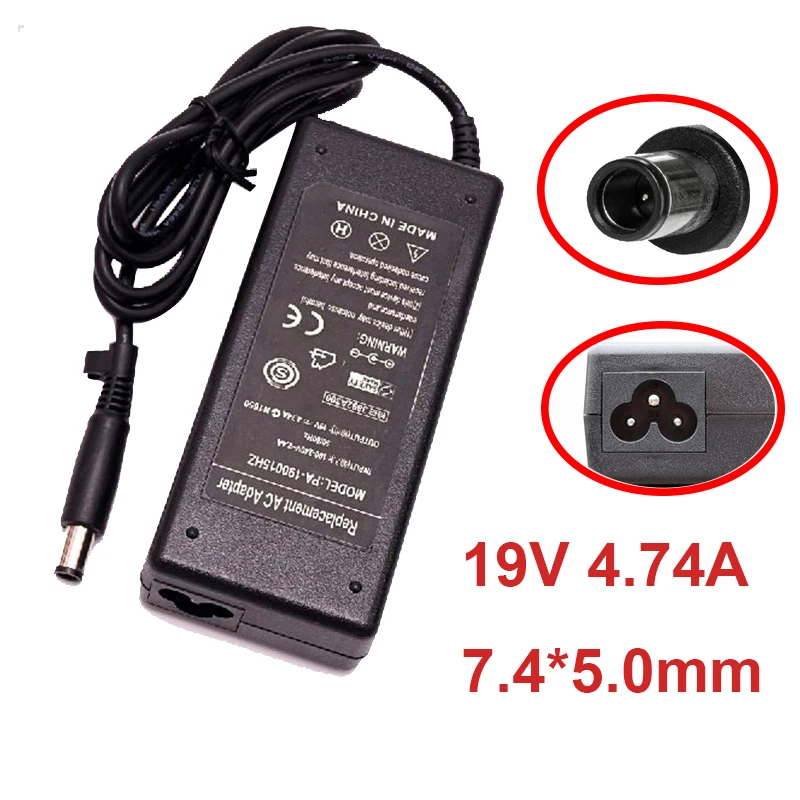 Оптовая продажа 19V 4.74A 90W 7 4*5 0mm Замена ноутбука AC адаптер питания зарядное