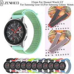 22 мм нейлоновый быстросъемный ремешок для часов Huawel GT frontier/классический браслет для samsung gear S3/Galaxy 46 мм smart Watch band