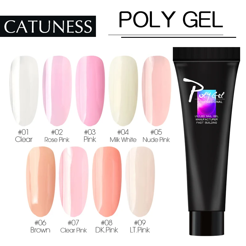 CATUNESS строитель Советы Polygel комплект Quick расширение поли гель для ногтей жидкость