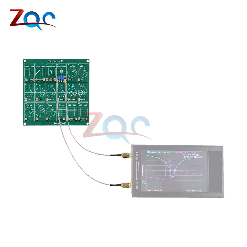 Interfaces NanoVNA Filter Attenuator VNA RF Test Board Tester Demo Kit