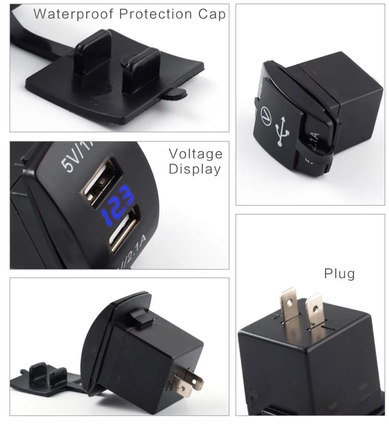 Мини USB Автомобильное зарядное устройство кабель 12 В USB Автомобильное зарядное устройство адаптер питания розетка 4.2A 12 в двойной usb порт автомобильное зарядное устройство разъем вольтметр