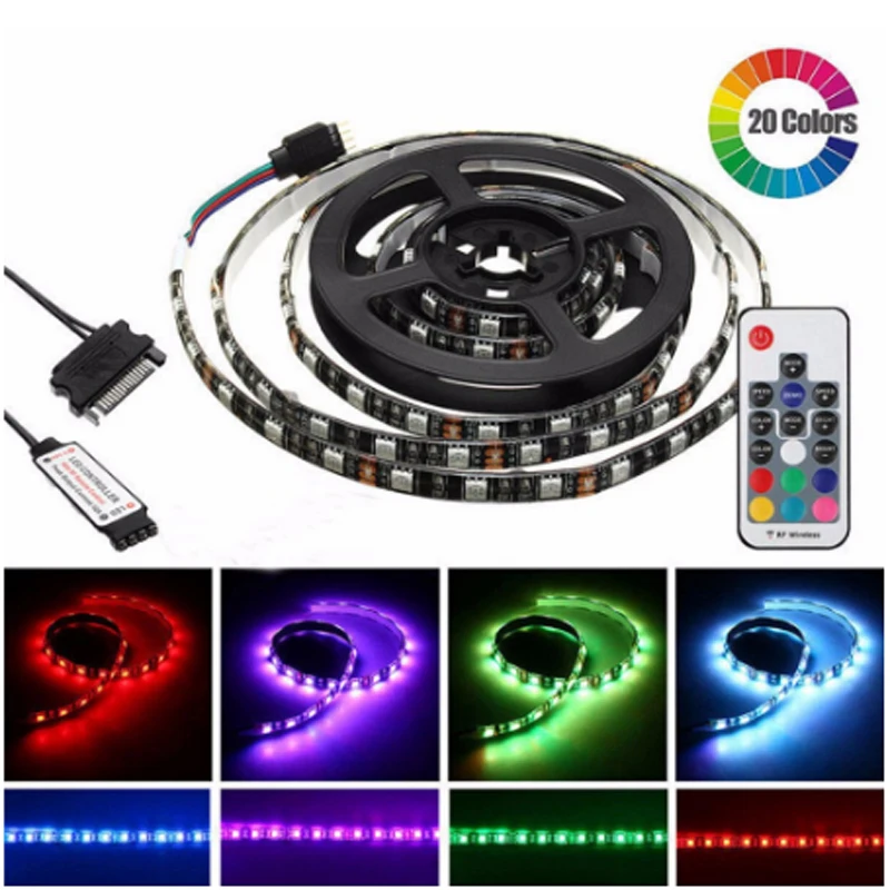 Adattatore Sata Smd3528 5050 Kit Luci Di Striscia Led Rgb Luci Custodia Per Pc Remota Rf Per Pc Asus Aura Sync/Msi Mystic Light Sync