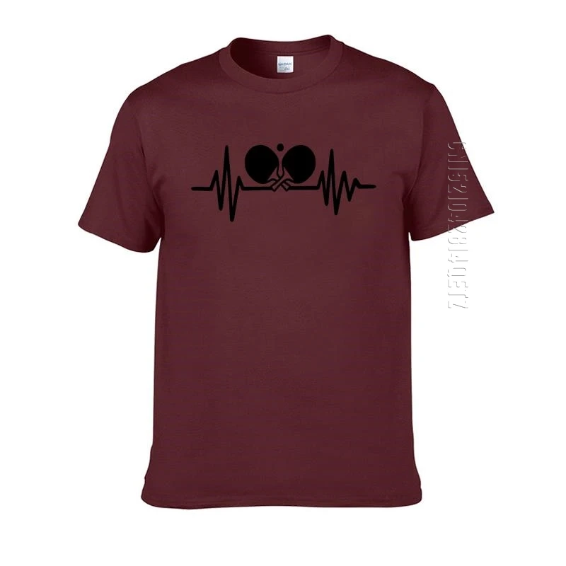 Heartbeat Badminton Mens Big Size T-Shirt Graphic Fashion T-Shirt Men XL-6XL