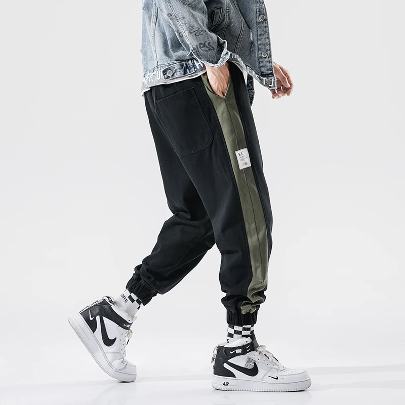 Yasword Men Pants Trousers Straight Ankle-Length Solid Color Casual Fashion Loose Male Elastic Waist Clothing Streetwear Yasword Men Pants Trousers Straight Ankle-Length Solid Color Casual Fashion Loose Male Elastic Waist Clothing Streetwear