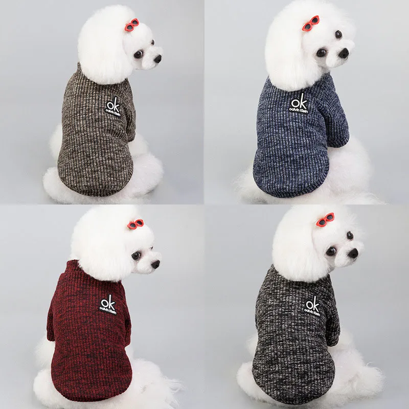 knitted dog sweater