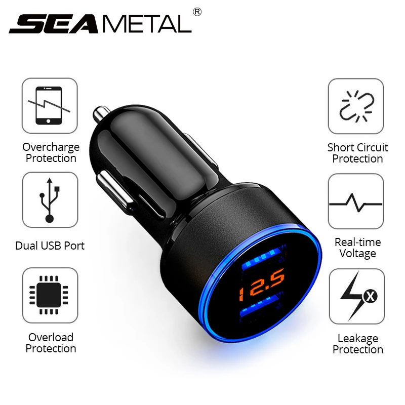 Автомобильный Прикуриватель разъем светодиодный USB 12V 24V заряда телефона
