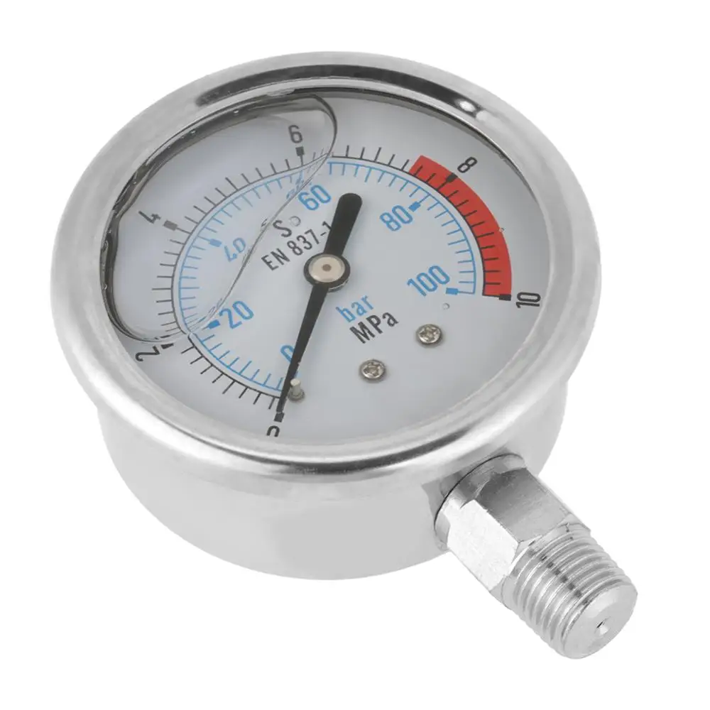 Манометр гидравлический манометр 1/4 &quotNPT Dial воздушный водяной компрессор