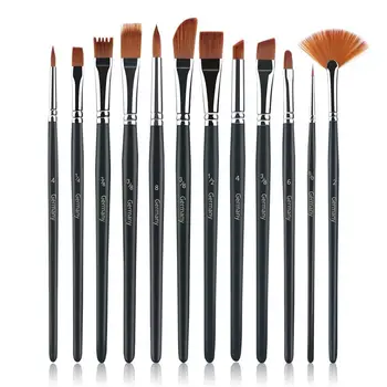 

12pcs Brush Set Watercolor Durable Prime Oil Painting Supplies for Artist