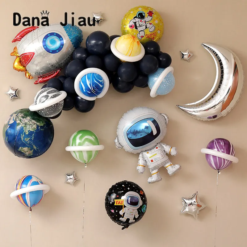 Воздушные шары из фольги dana jiau вечерние воздушные серии Space с днем рождения тема