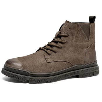 

Fall and winter the latest explosive men's shoes fashion casual pigskin Martin boots