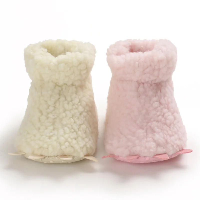 Cute Baby Boots Warm Newborn Baby Girl Winter Boots Soft Sole Non-Slip Thick Toddler Infant Snow Boots Girls Shoes