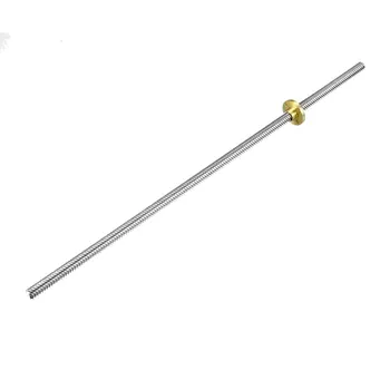 

uxcell 350mm T8 Pitch 2mm Lead 14mm Lead Screw Rod with Copper Nut for 3D Printer