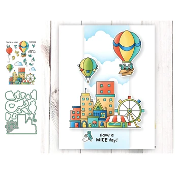 

LLove CCraft Boardwalk Mice Metal cutting dies and stamp for DIY Scrapbook papercraft mould blade punch stencils