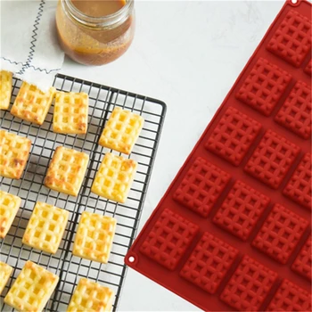 

Silicone Waffle Mould Non-stick Kitchen Bakeware Cake Mould Pan Pudding Maker Mold DIY Chocolate Chip Mold Baking Tool