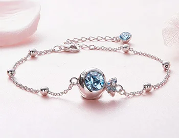 

YPD176 925 Sterling Silver Wedding Pearl Zircon Necklace Earrings crystal lovers Bracelet