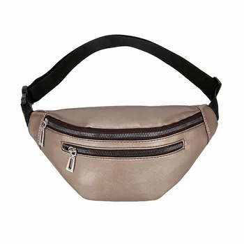 

Luxury Double Zipper Waist Bag Women Belt Bag PU Chest Bags Handbag Beltbag Streetwear Fanny Pack For Women Purses Heuptas #YJ