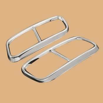 

2PCS Stainless Steel Chrome Exhaust Muffler Tail Tip Pipe Cover Trim Decorative Fit for Audi Q7 2016 2017 2018 2019 Accessories