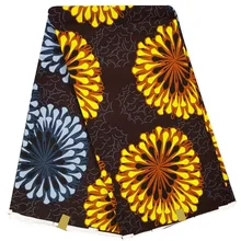 Последняя нигерийская хлопковая восковая ткань 40*40 Пряжа африканская ткань настоящий воск Принты Ткань Горячая Анкара Хлопчатобумажная Ткань 6 ярдов