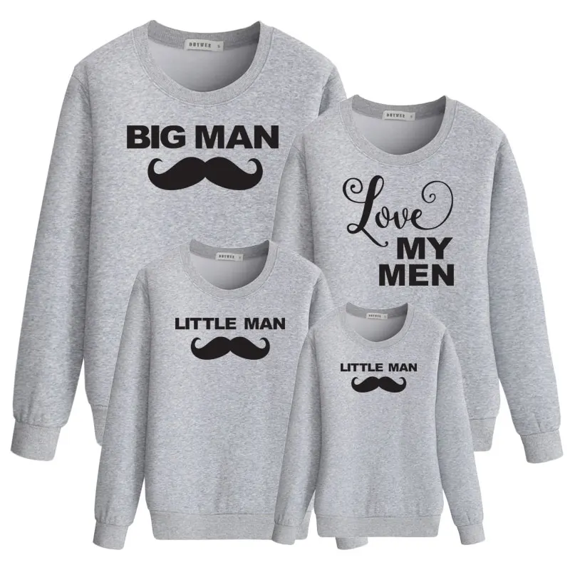 MVUPP/футболка для всей семьи с надписью big little man одинаковые комплекты папы сына