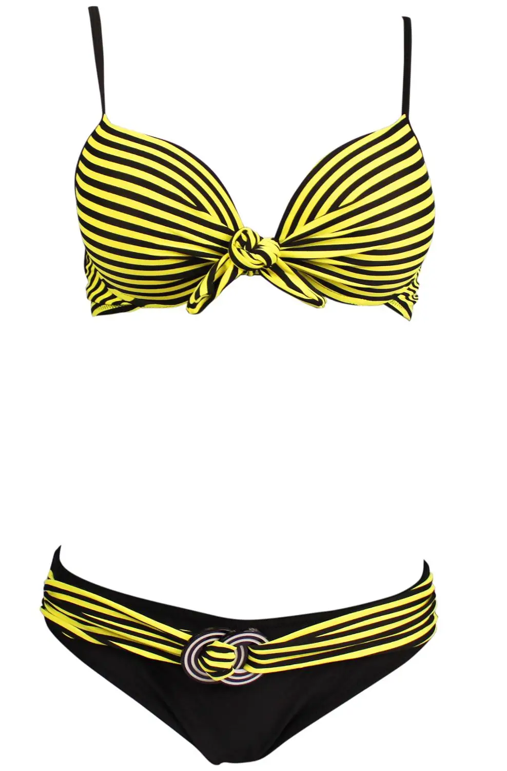 Женский купальник на косточках желтый в полоску размер M L XL 24hs 2019|xl size|xl bikini swimsuitsxl