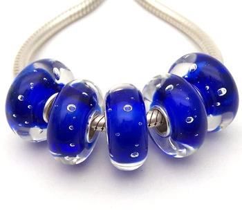 

JGWGT 1611 5X 100% Authenticity S925 Sterling Silver Beads Murano Glass beads Fit European Charms Bracelet diy jewelry Lampwork