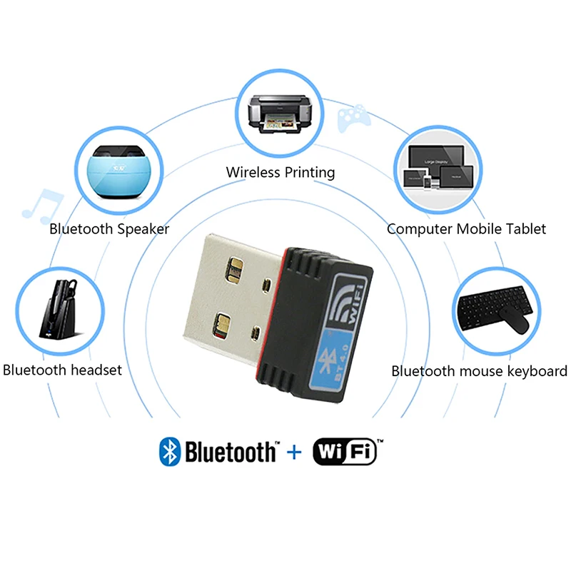 Двухфункциональная беспроводная сетевая карта BT4.0 Mini USB WIFI Bluetooth 3G 4G для ноутбука