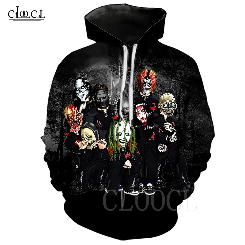 Новый мультяшный Slipknot тяжелый металлический телефон унисекс хипстерский свитер