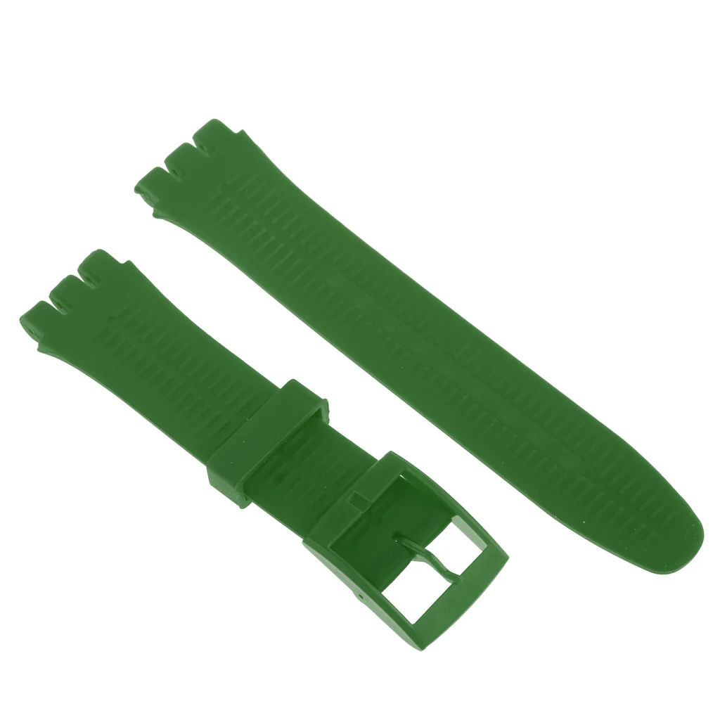Soft Rubber Wristwatch Straps 19mm Silicone Rubber Watchband 19 Unique Colors For Swatch Watch Strap