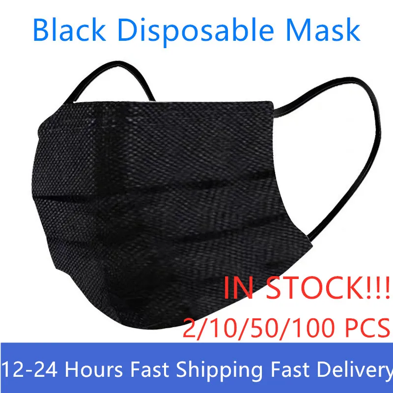 In Stock! 100 Pcs Disposable Mondmasker Earloop Face Mouth Masks Mouth Mask Non-woven Melt Blown 3-l