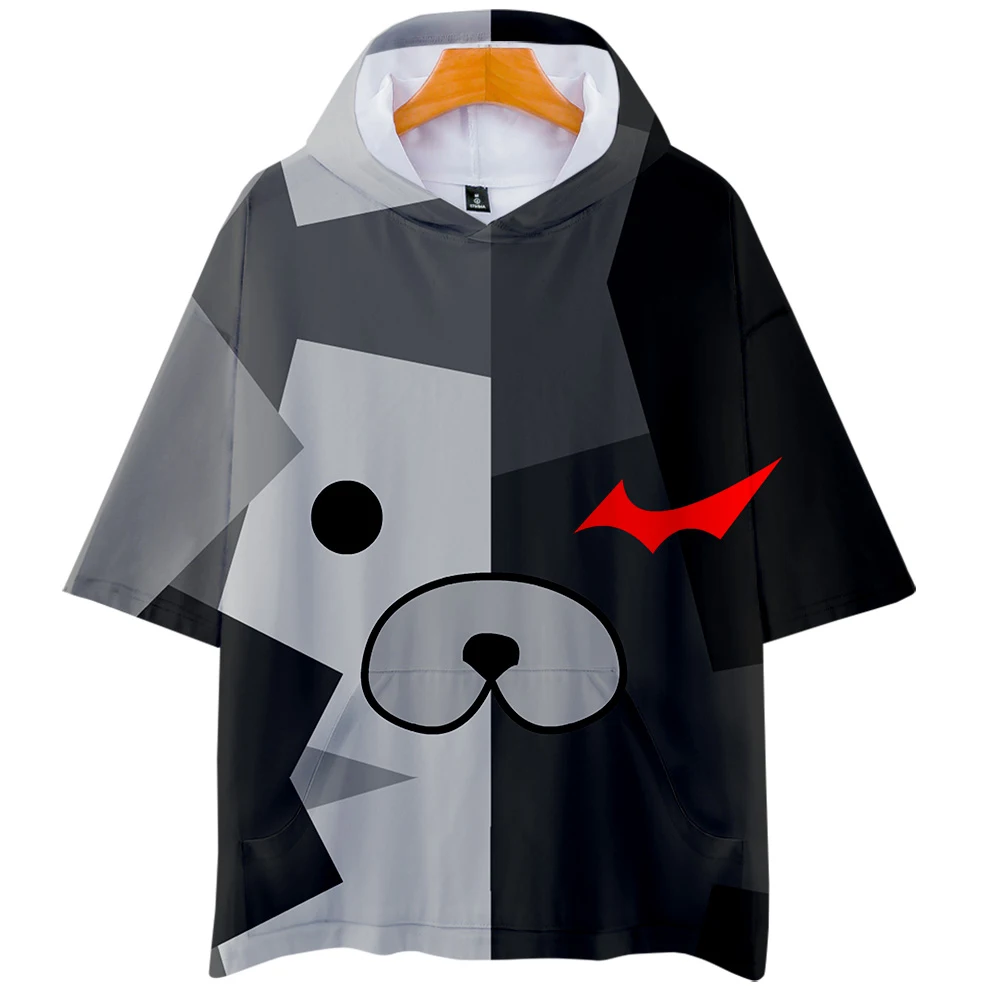 Горячая игра Danganronpa Косплей Монокума костюмы с капюшоном футболка Для мужчин Для женщин футболка с капюшоном для маленьких детей с футболка Trigger Happy Havoc одежды с карманами