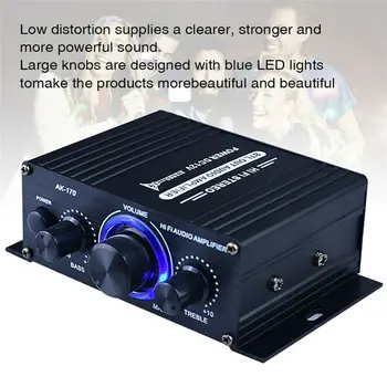 

AK170 HIFI Digital Stereo Audio Power Amplifier 400W 12V FM Radio Mic Car Mini Sound Amplificador Board Home Theater Amplifiers
