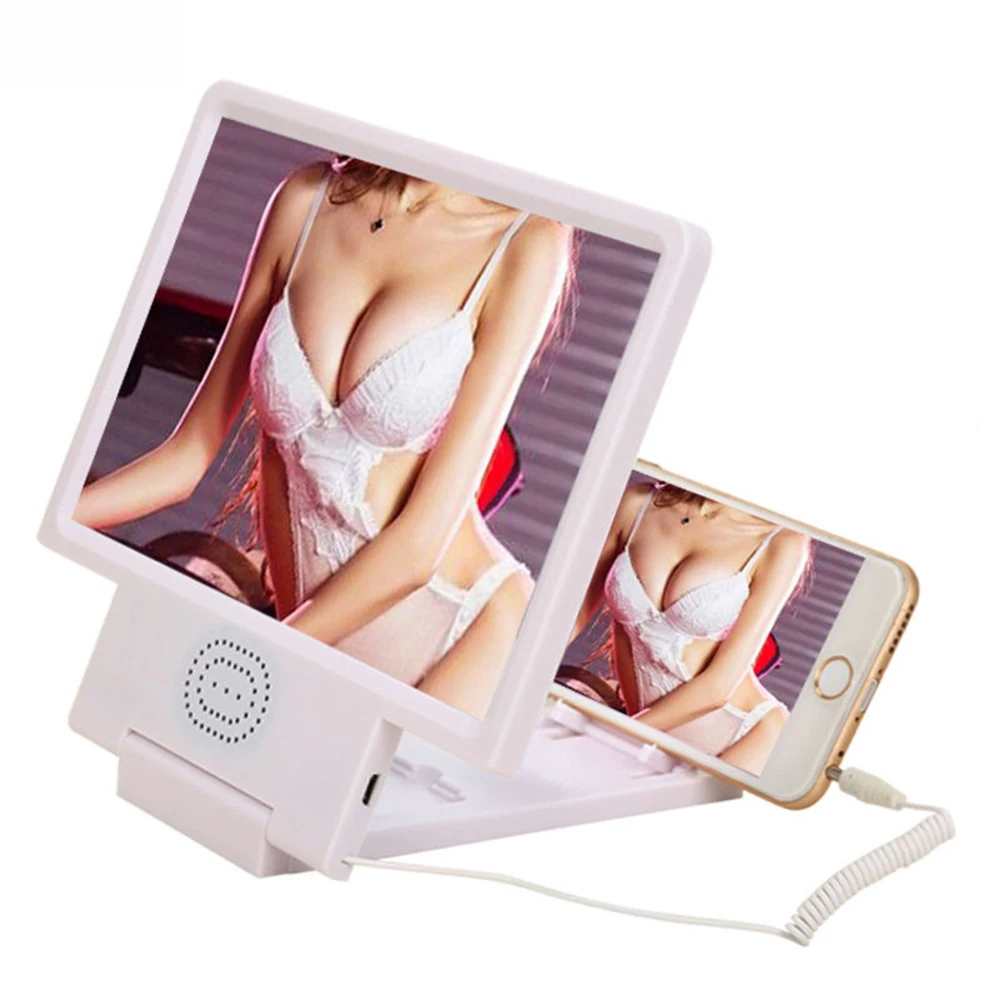 1pc Phone Screen Magnifier Cellphone Projector Enlarged Amplifier Mobile Bracket Desktop Holder 3D HD Movie Video Stand