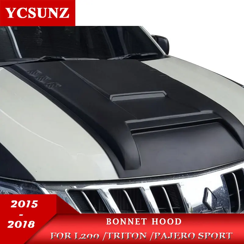 20152018 Black Scoop Hood Cover For Mitsubishi L200 Triton