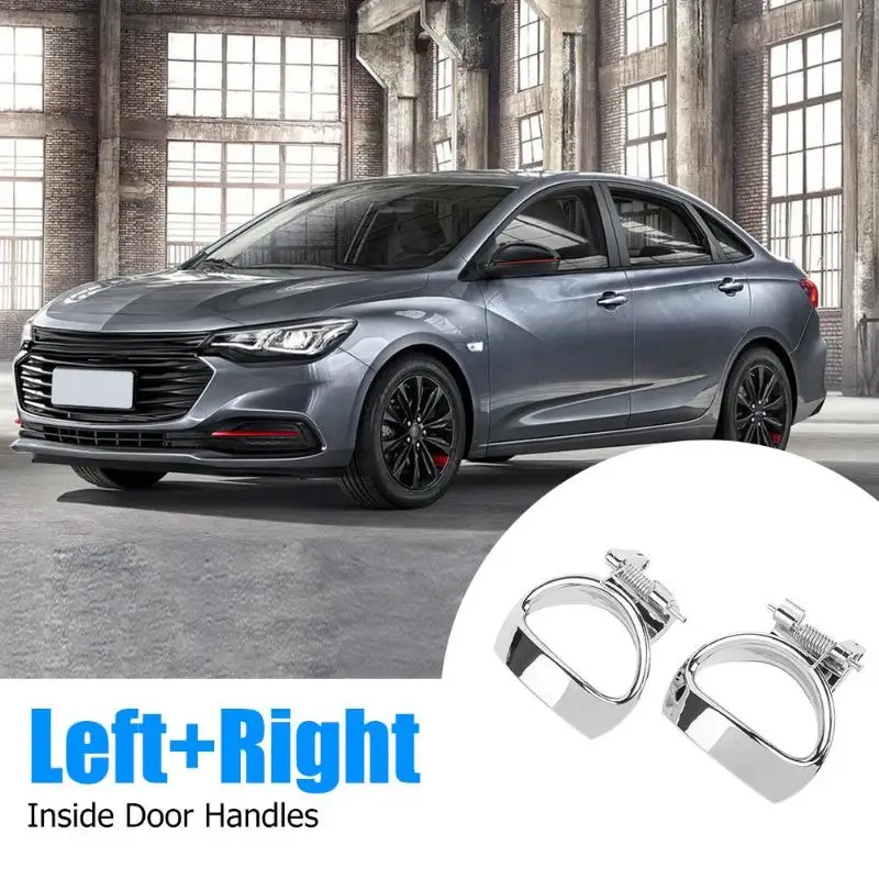 1 Pair Car Inside Interior Left+Right Door Handles Silver for CHEVROLET HHR Elaborate Manufacture Prolonged Durable