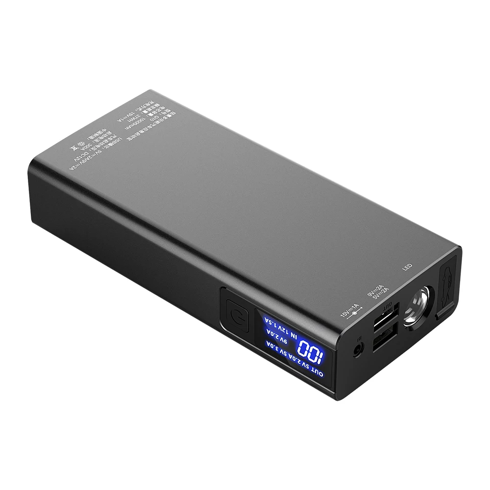 TiOODRE Super Power Car Jump Starter 1000A Portable Starting Device Power Bank 12V Car Charger For Car Battery Booster Universal - Цвет: Черный