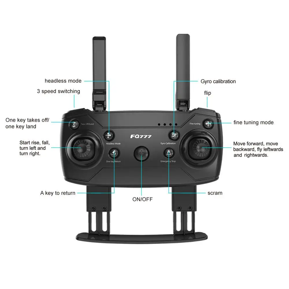 HobbyLane FQ777 FQ35 WiFi FPV с камерой 720P HD режим удержания высоты складной Радиоуправляемый Дрон Квадрокоптер RTF-МП с батареей