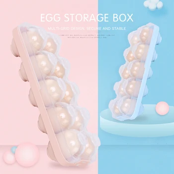

Egg Holder Boxes Plastic Tray Storage Box Stackable Kitchen Storage Box Food Refrigerator Dispenser Box Home Kitchen Organizer