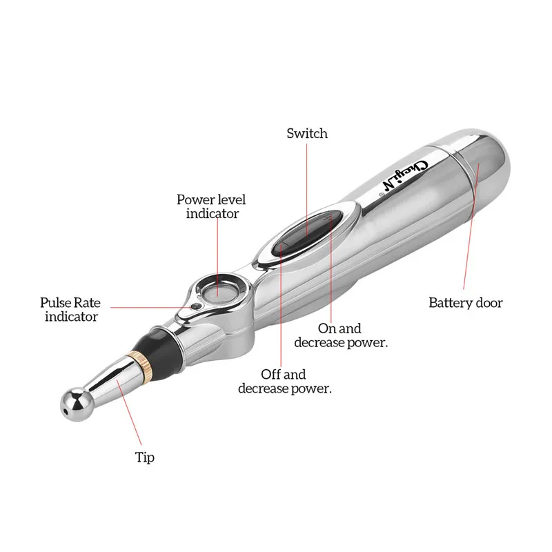 Электронная ручка для иглоукалывания портативная лазерная терапия китайская медицина массаж спины облегчение боли ручка-массажер инструмент для здравоохранения