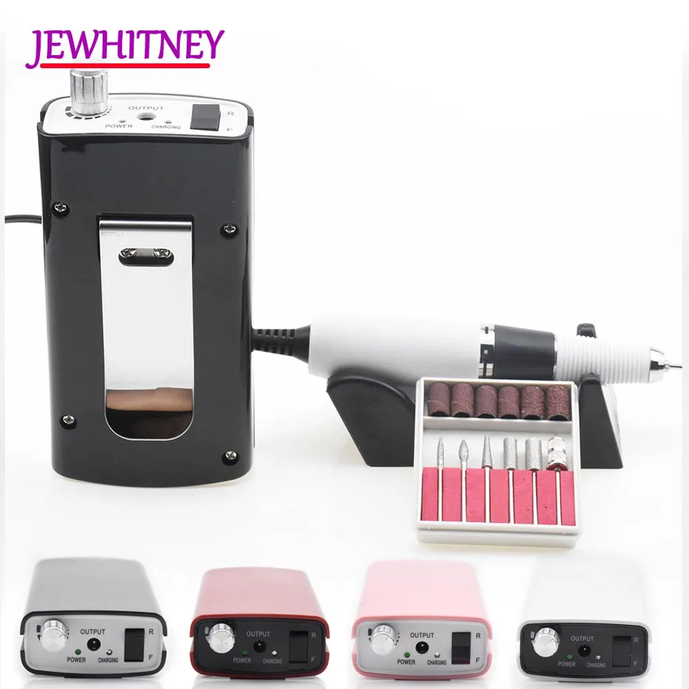 Comprar Recargable 18W 35000RPM taladro eléctrico de uñas máquina de manicura para máquina de pedicura de uñas accesorios de taladro de uñas herramientas